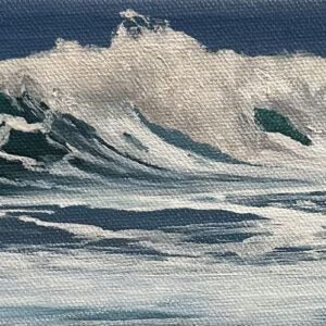 Rhapsody in Blue, 4x12 inch Oil Painting